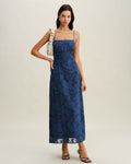 Vestido Jerely-Navy Jacquard - NOVALISESTUDIO