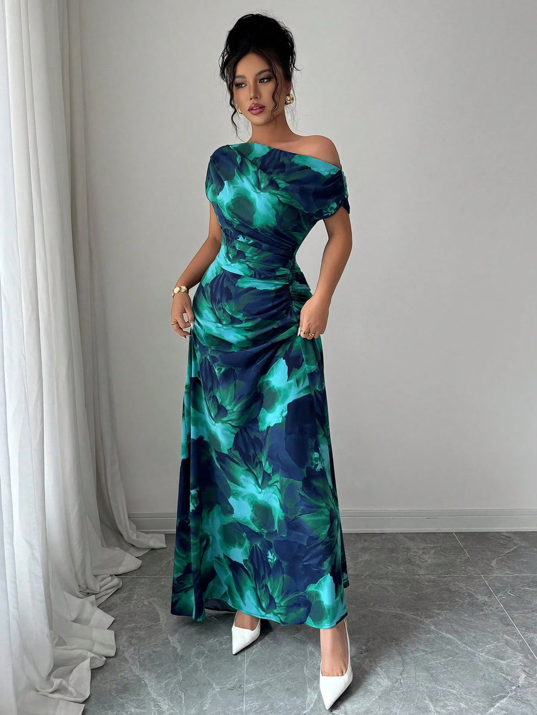 Vestido Esmeralda hombros descubiertos - frente