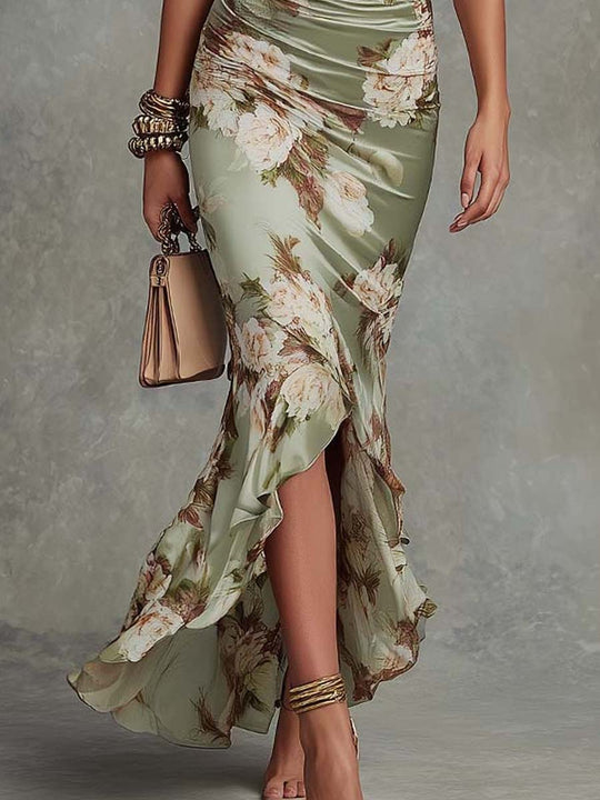 Vestido Anastasia satén floral