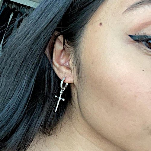 CZ Sword Earrings - foto 2